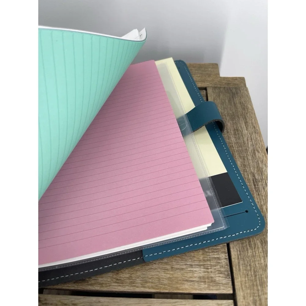 Filofax The Original A5 Leather Planner Organizer Teal Ring Binder Agenda
